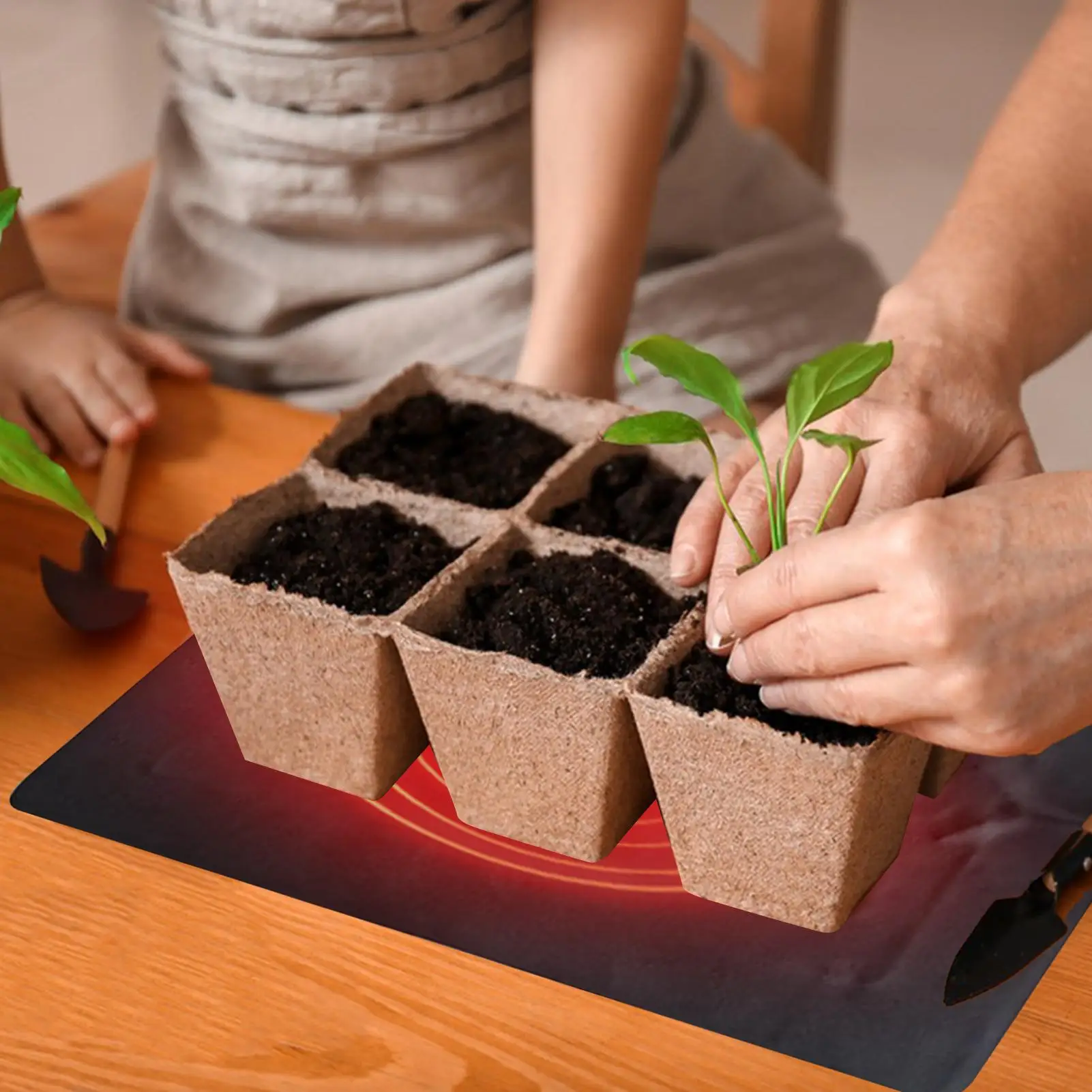 Plant Heat Mat PVC Leather Plant Warming Mat Indoor 45-50 USB Warm Hydroponics Heating Pad For Indoor Plants Reptiles