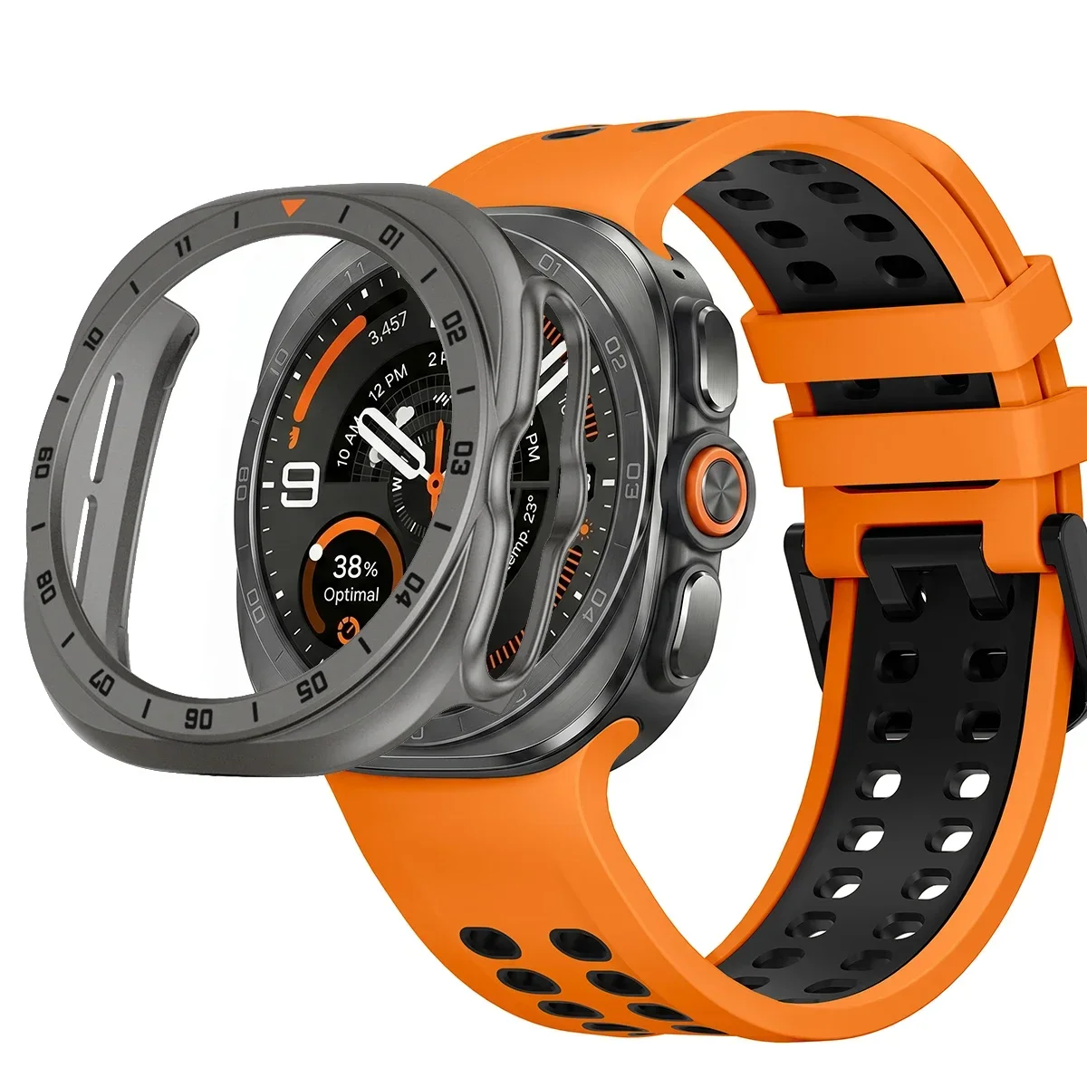 Gehärtetes Glas + Hülle für Samsung Galaxy Watch Ultra 2, vollständige PC-Stoßfängerabdeckung, Displayschutzfolie für Galaxy Watch9 Ultra2 Zubehör – Detail 14