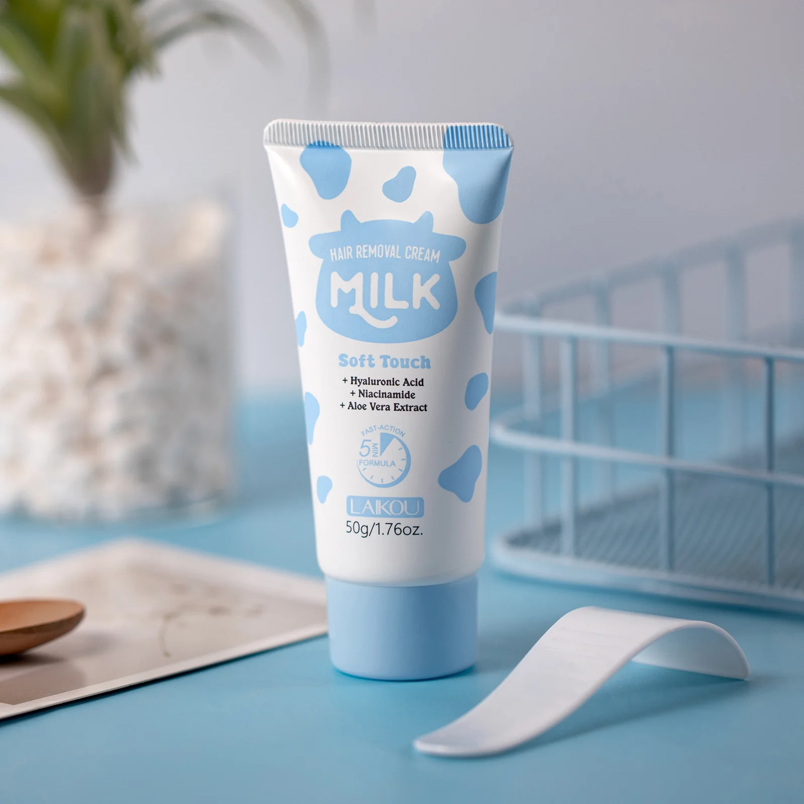 

LAIKOU Milk Hair Removal Cream 50g, Depilatory Cream for Legs Armpits, No Black Spots Smooth Skin, Gentle Hair Remover for Wome