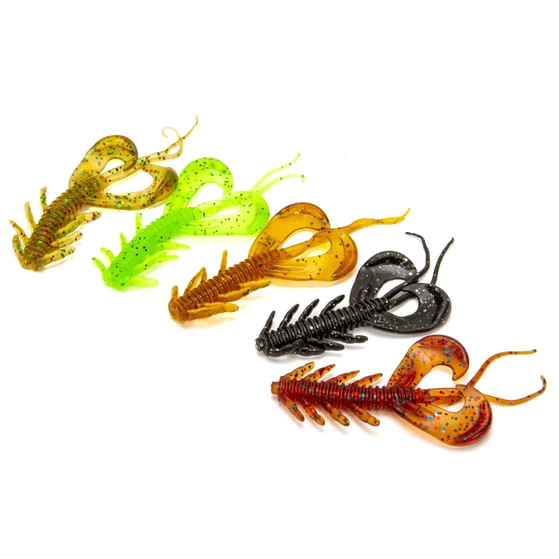 1pc Random Shrimp Soft Bait Ned Inverted Butterfly Dance Fishing Lures Floating Crayfish Fake Bait Rapids Caro Fishing Trackle