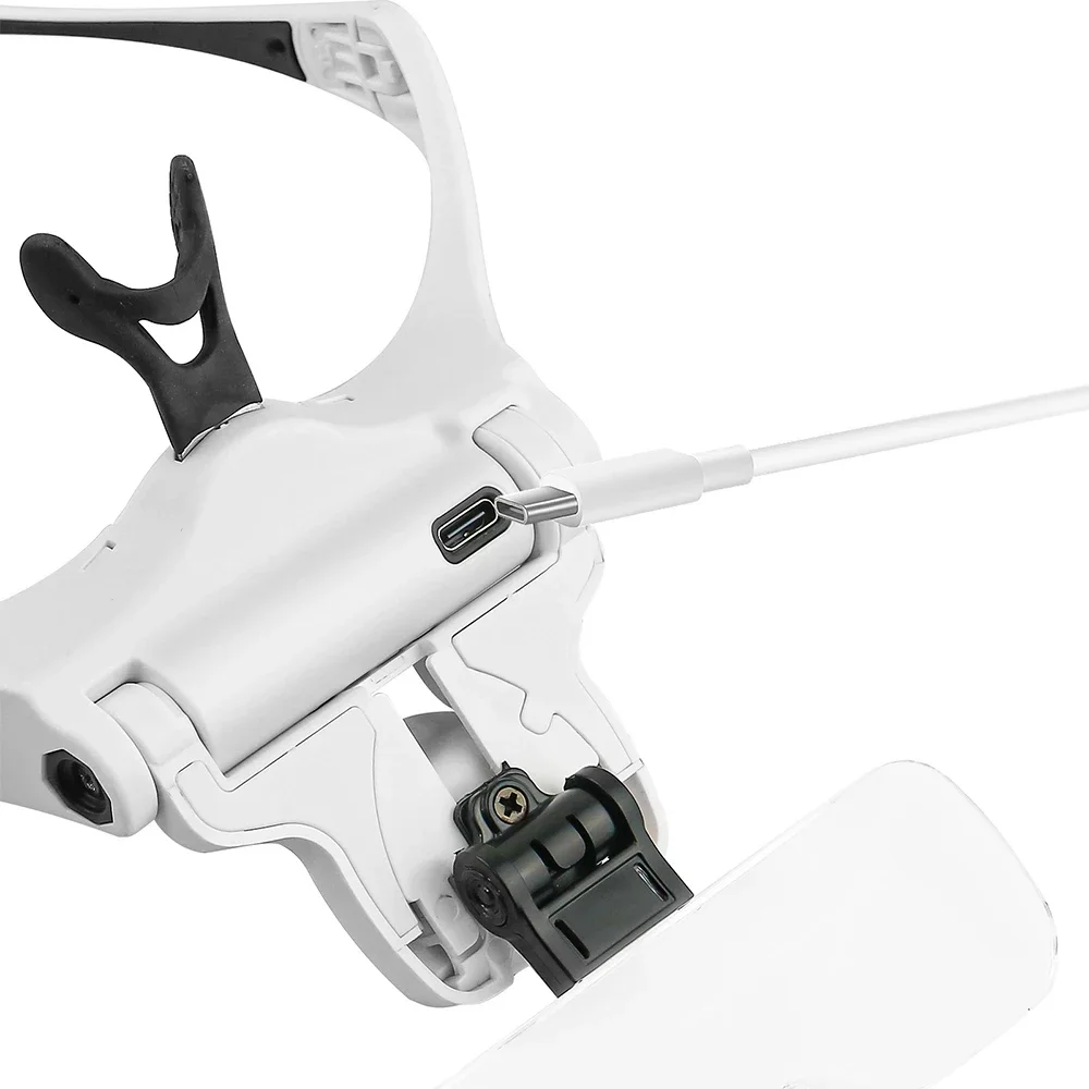 Magnifiers with LED Light HD Jewelers Loupe Hands-free Magnifying Glasses Elderly Reading Magnifiers  fast shipping