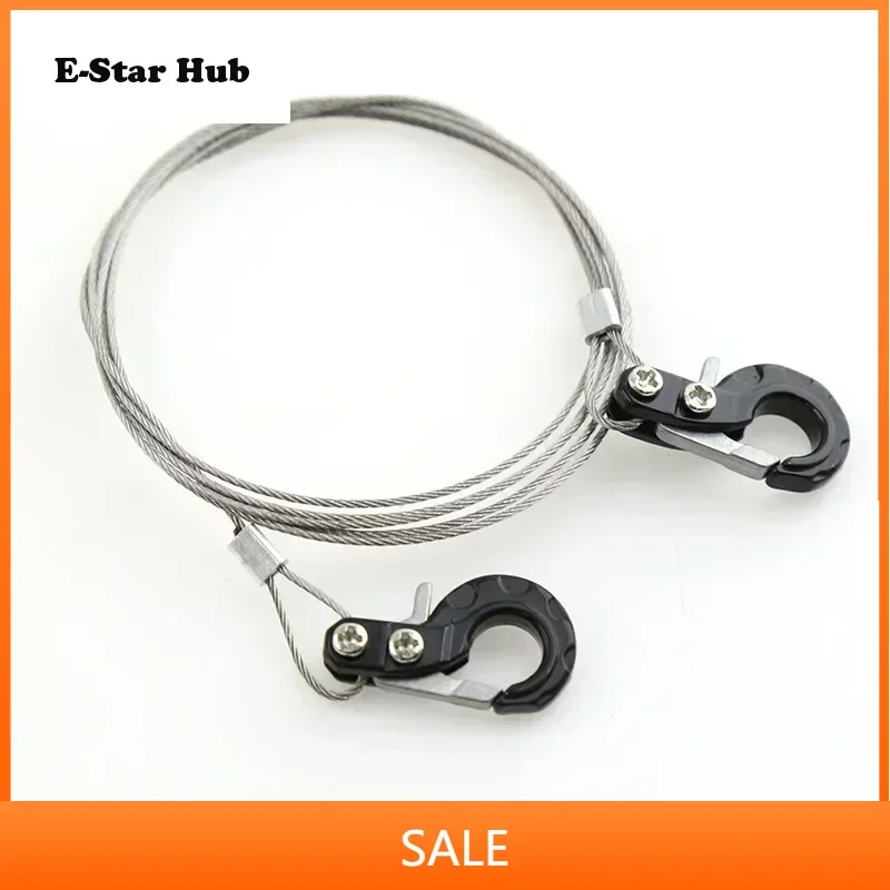 RC Car Metal CNC Trailer Hook Winch Hook With Trailer Chain Accessories for 1/10 Axial SCX10 Traxxas TRX4 D90 Tamiya CC01