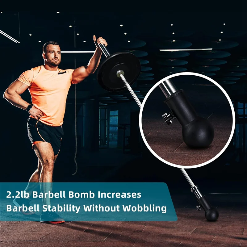 

AEF6-1 PCS Black Barbell Base Attachment Barbell Base Workout Anti-Slip Attachment For Home Gym,For Barbell End