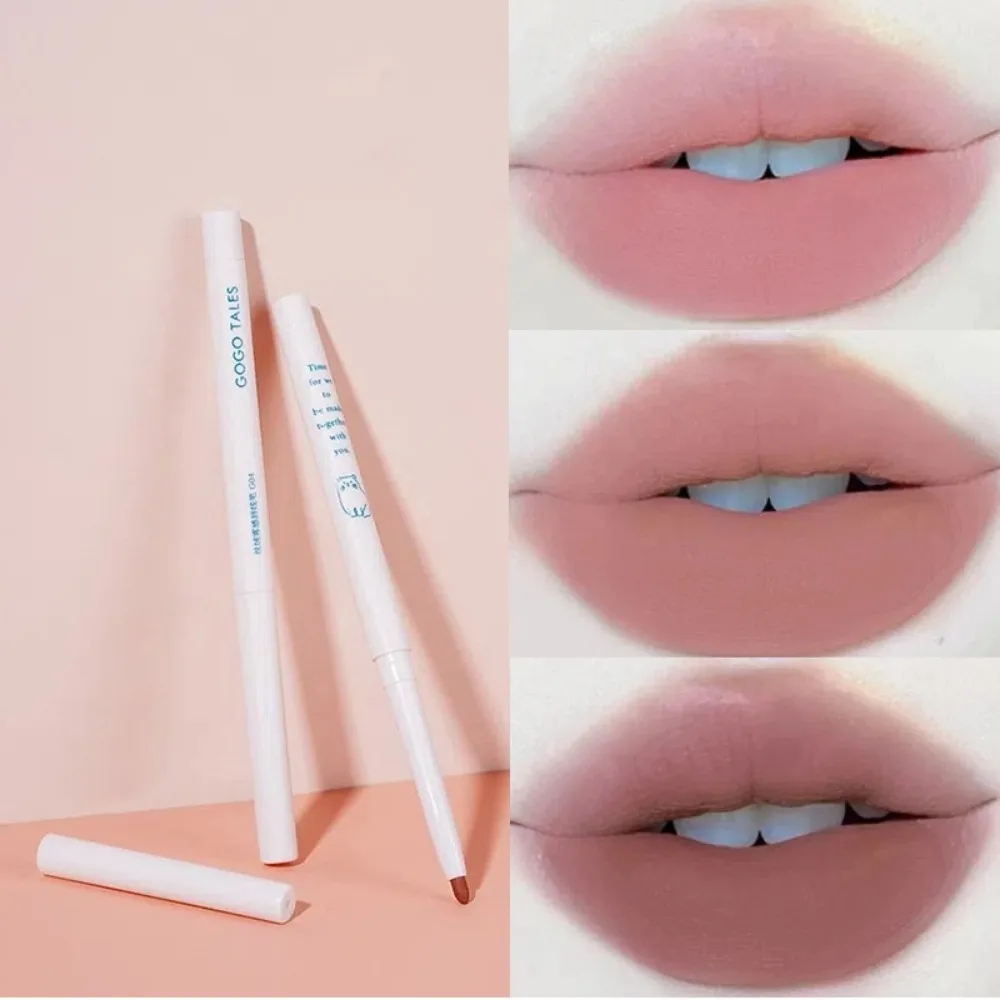 GOGOTALES Matte Pink Lip Liner Pen Nude Brown Lipstick long Lasting Smooth Lip Contouring Shaping Shadow Outline Lip Makeup