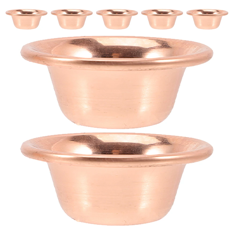 

7Pcs Copper Offering Bowl Set Tibetan Burner Yoga Meditation Decor Smudge Plate Supplies Buddha Holder