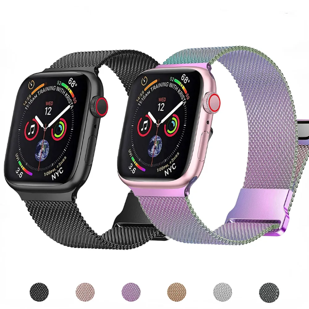 Metal Milanese Loop Strap for Apple Watch Ultra 8 7 49mm 45mm 41mm Magnetic Stainless Steel Bracelet Wristband for iWatch 6543SE