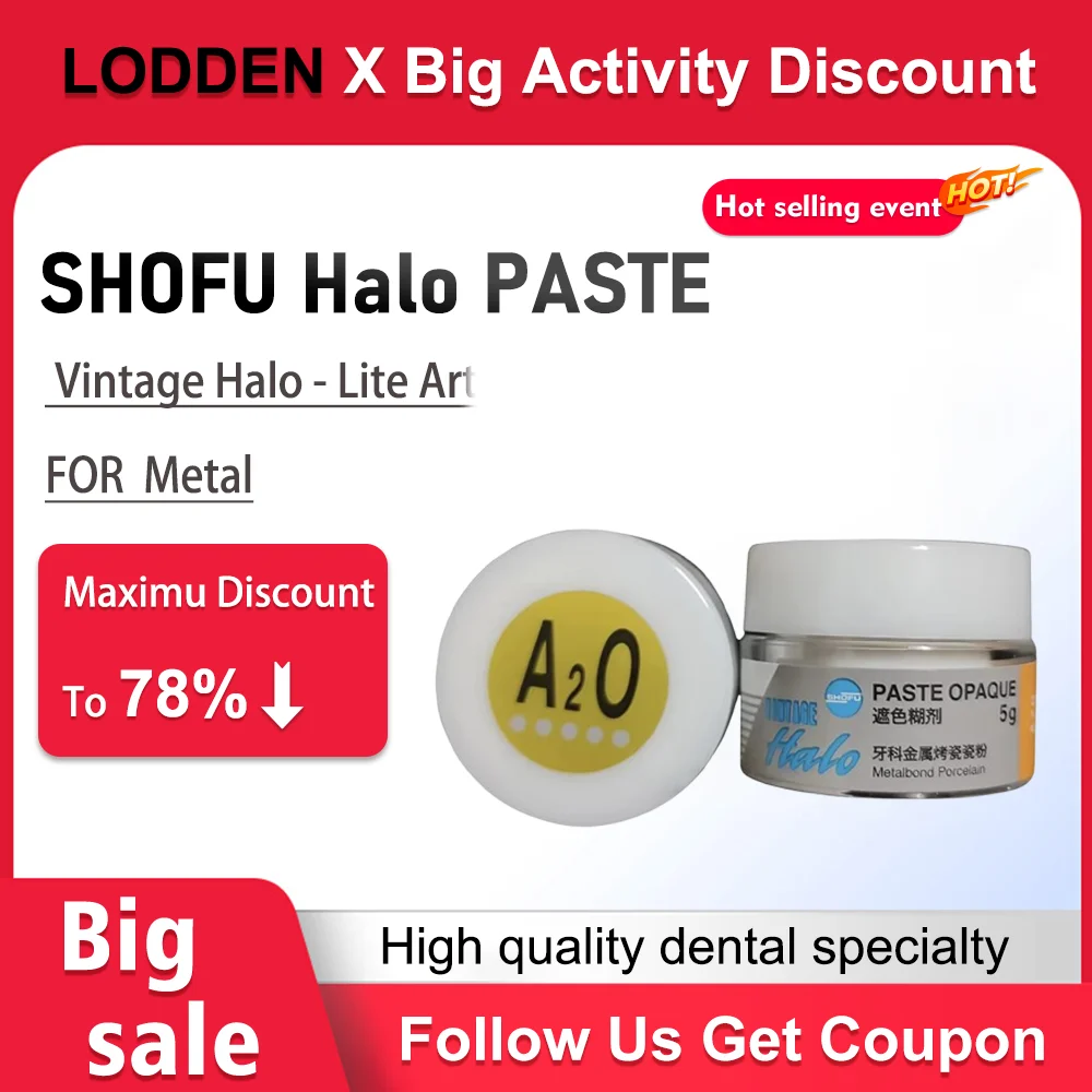 

Shofu vintage Halo PASTE OPAQUE Dental Glaze Paste Metal Bond Lite Art Vintage Art