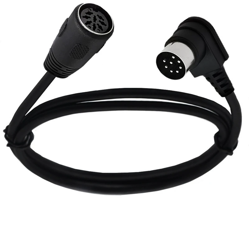 DT21 8 Pin Right Angled Extension Cable Male to Female Audio Extend Signal Control Cable 1M for Microphone DIN