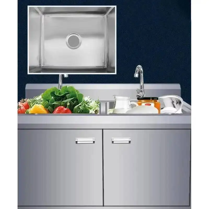 Metal Kitchen Sinks for Outdoor Cabinet Storage with Operating Table Sinks Modern Minimalist Sink for Commercial Dining Room H D