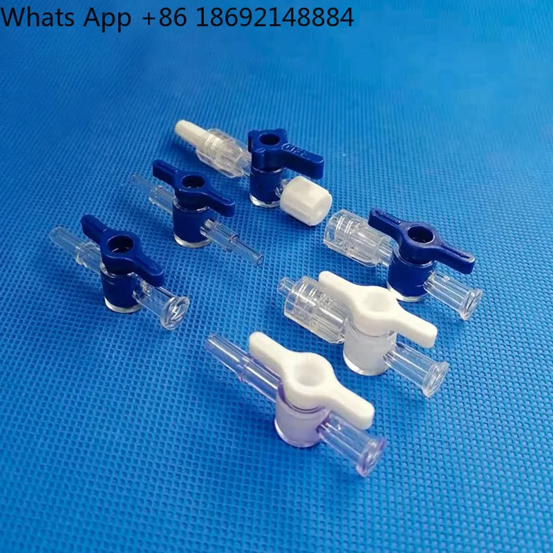 Male and female two-way valve Plastic high temperature resistant plastic rotary plug valve, quick connector PC material