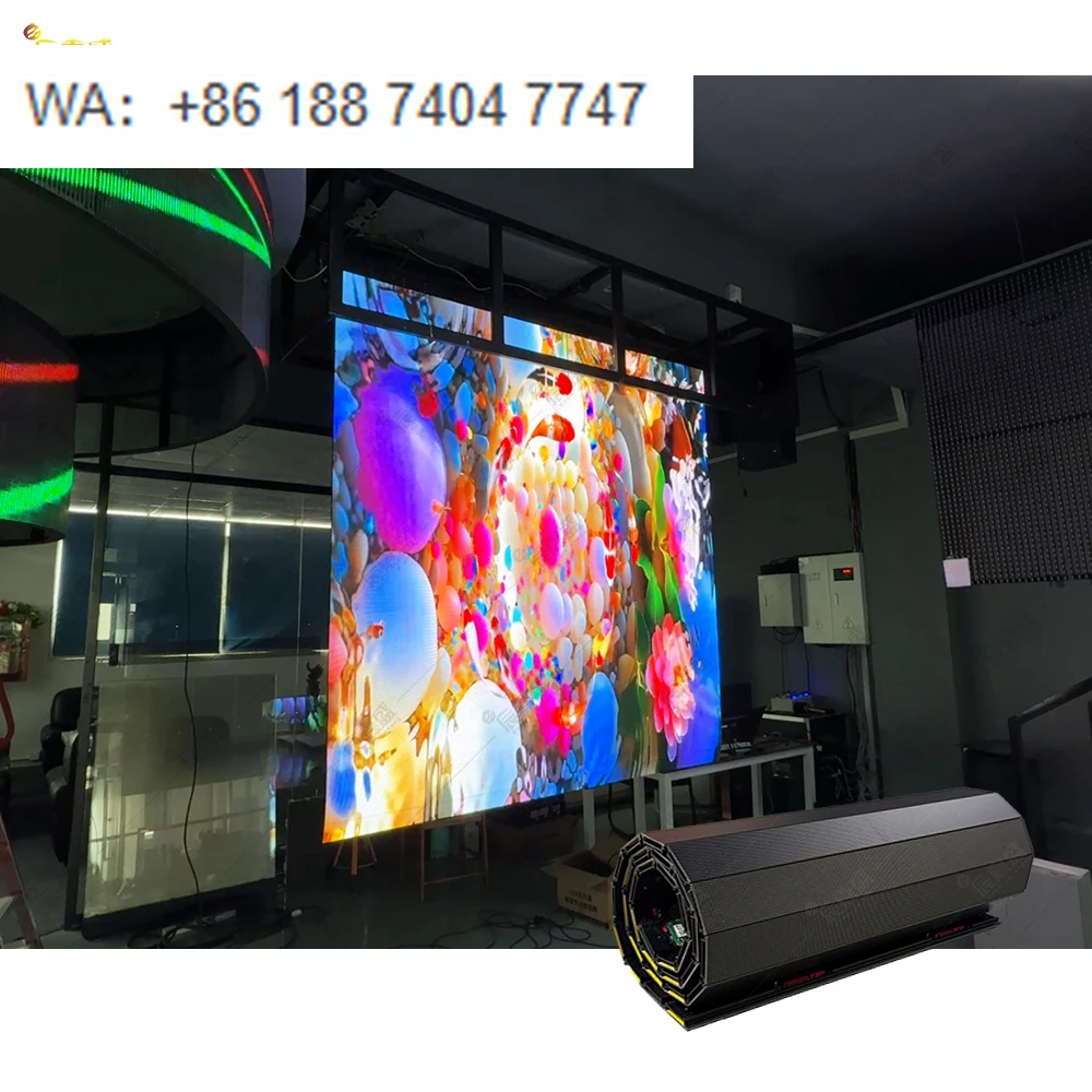 Indoor Full Color  TV Video Wall   LED Rolling LED Screen Display Panel with Animation Support Foldable Roll-Up Display
