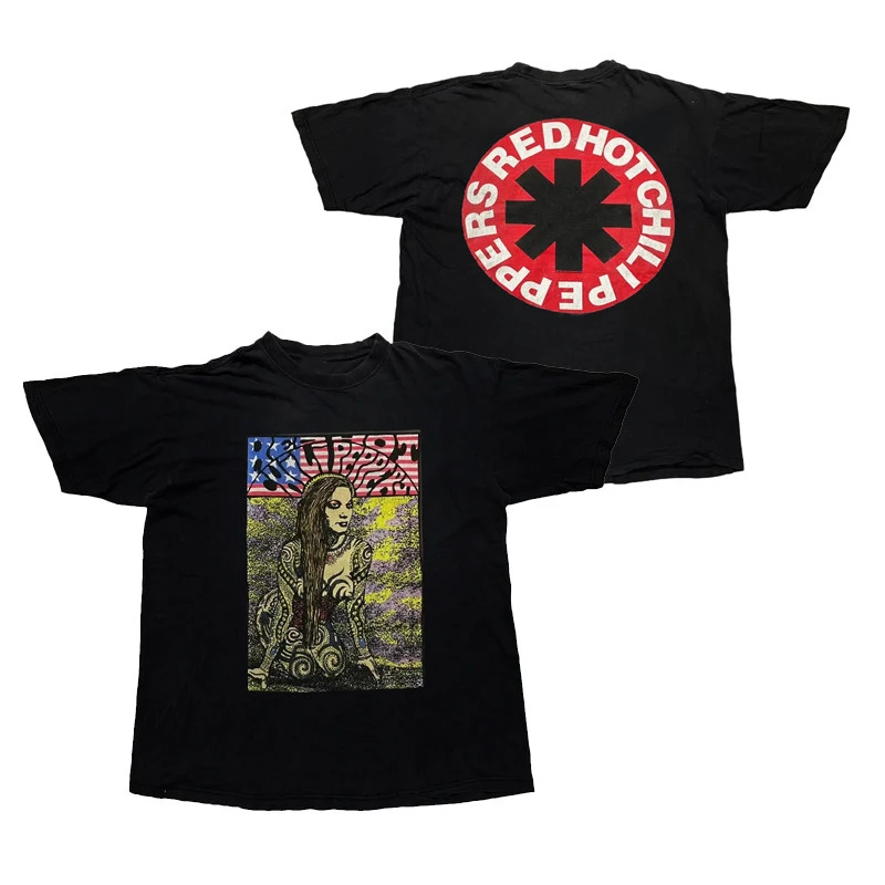 1994 Tour De La Sensitive Red Hot Chili Peppers Band T-Shirt Cotton Graphic Tee Men Women Summer Streetwear