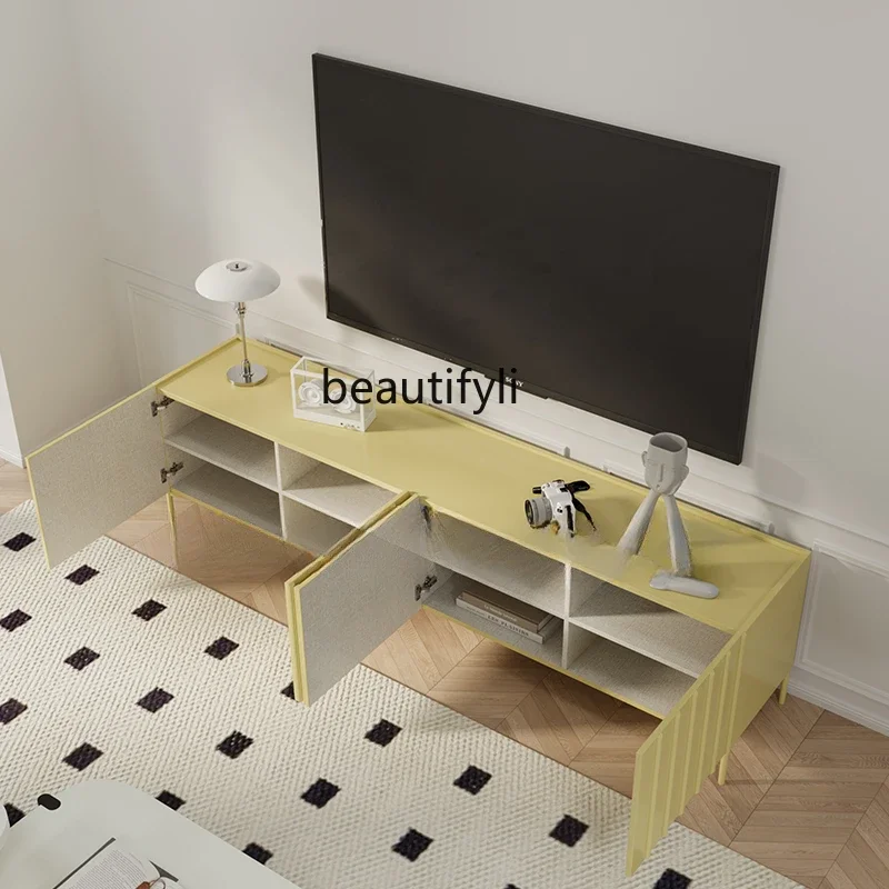 S Customized TV Cabinet Modern Minimalist Nordic Light Luxury TV Cabinet Small Apartment Home Living Room Cabinet Italy