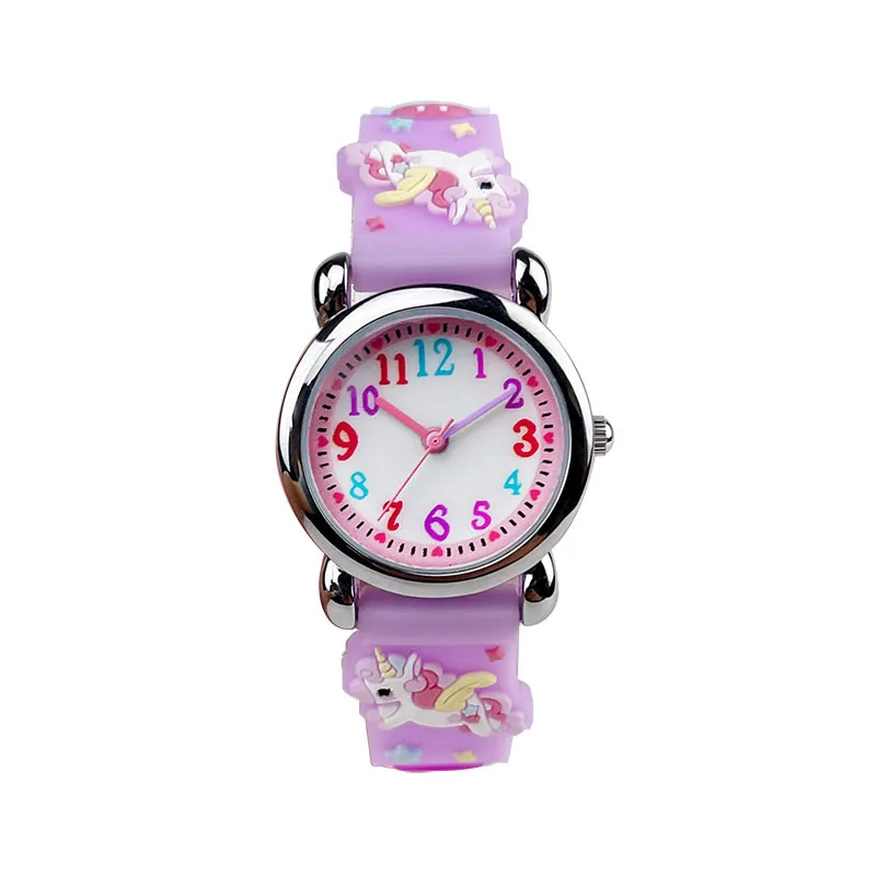UTHAI Children's 3D Cartoon Watches, impermeável, Time Recognition Tool, Elementary School, Quartz Clock, bonito, meninas, meninos
