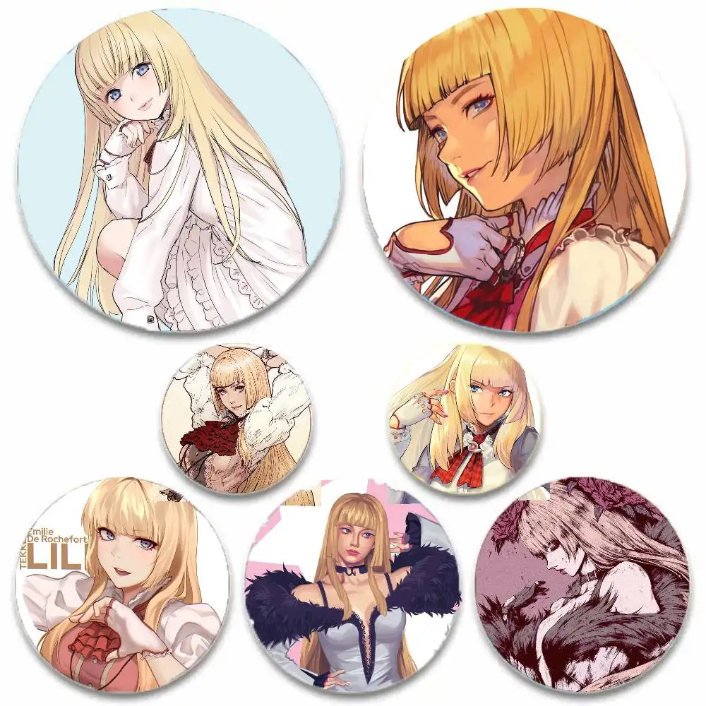 Lili Rochefort Animation T-Tekken 8 Pins Brooch Cartoon Badge For Friend Backpack Clothes Collect Accessories Jewelry Gift