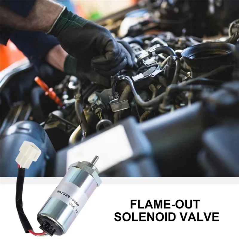 

Excavator Flameout Switch Solenoid Valve 12V 897329-5680 8973295680 For Kobe Hitachi 70 75 Fuel Stop Solenoid Valve