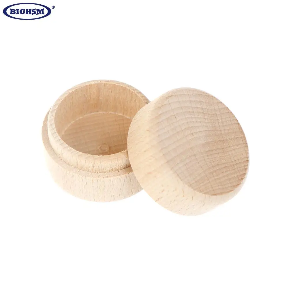 Small Round Wooden Storage Box Handmade Jewelry Organizer Soap Crafts Case Vintage Decorative Natural Craft Jewelry Box