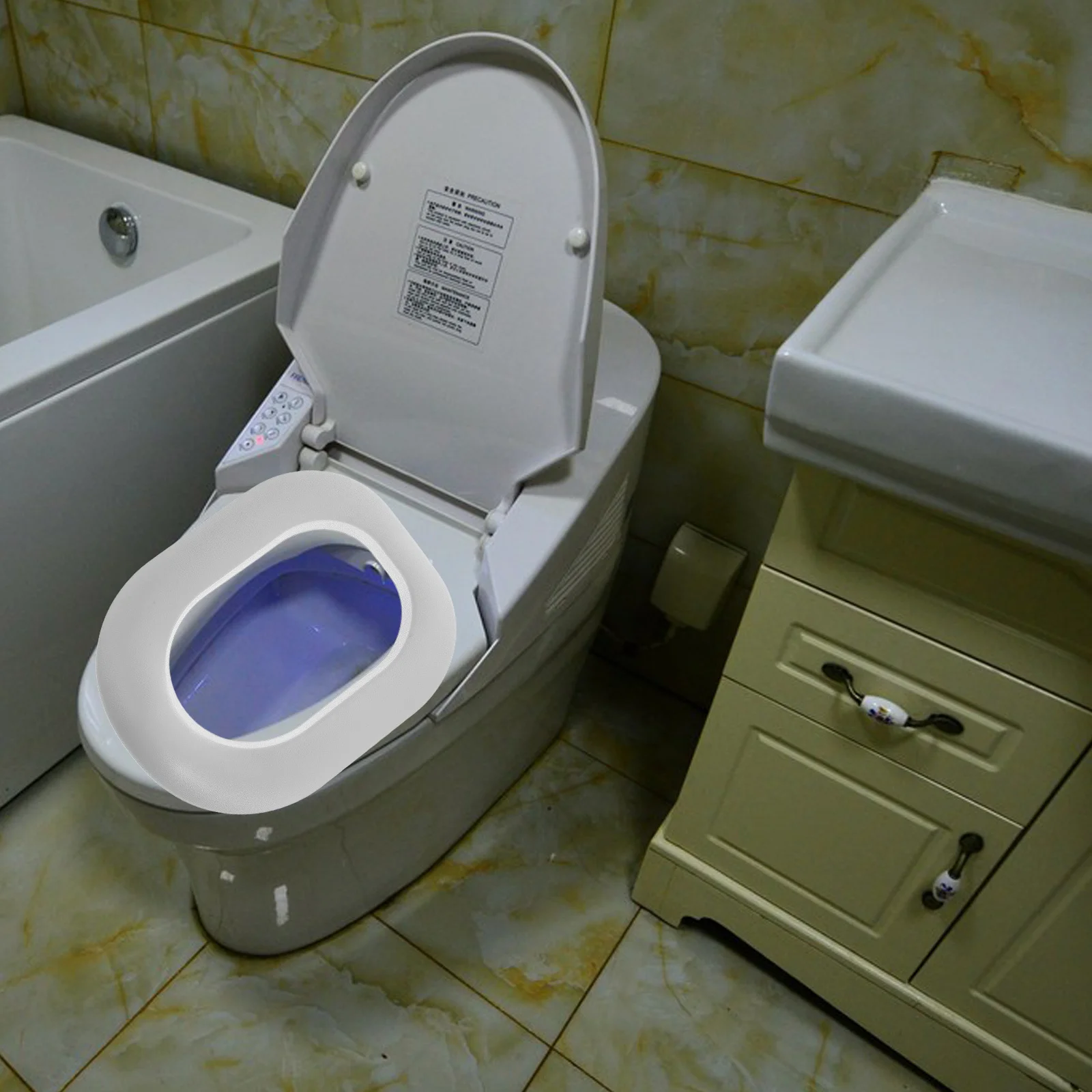 Almofada de assento de vaso sanitário pu, à prova d'água, macia e confortável para crianças, treinamento de penico, ajustável, acessório de assento cômoda para crianças pequenas