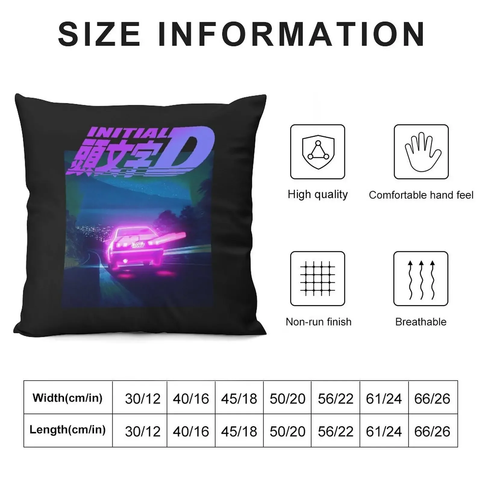 INITIAL D NEON LIGHT AE86 Throw Pillow Christmas Pillowcase Sofas Covers pillow