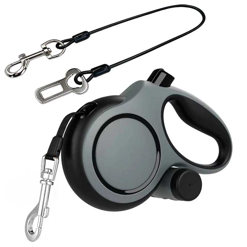 

Retractable dog leash, pet dog walking leash Bring a car seat belt，Roulette Collar for Small Big Dog Accessories Adjustable