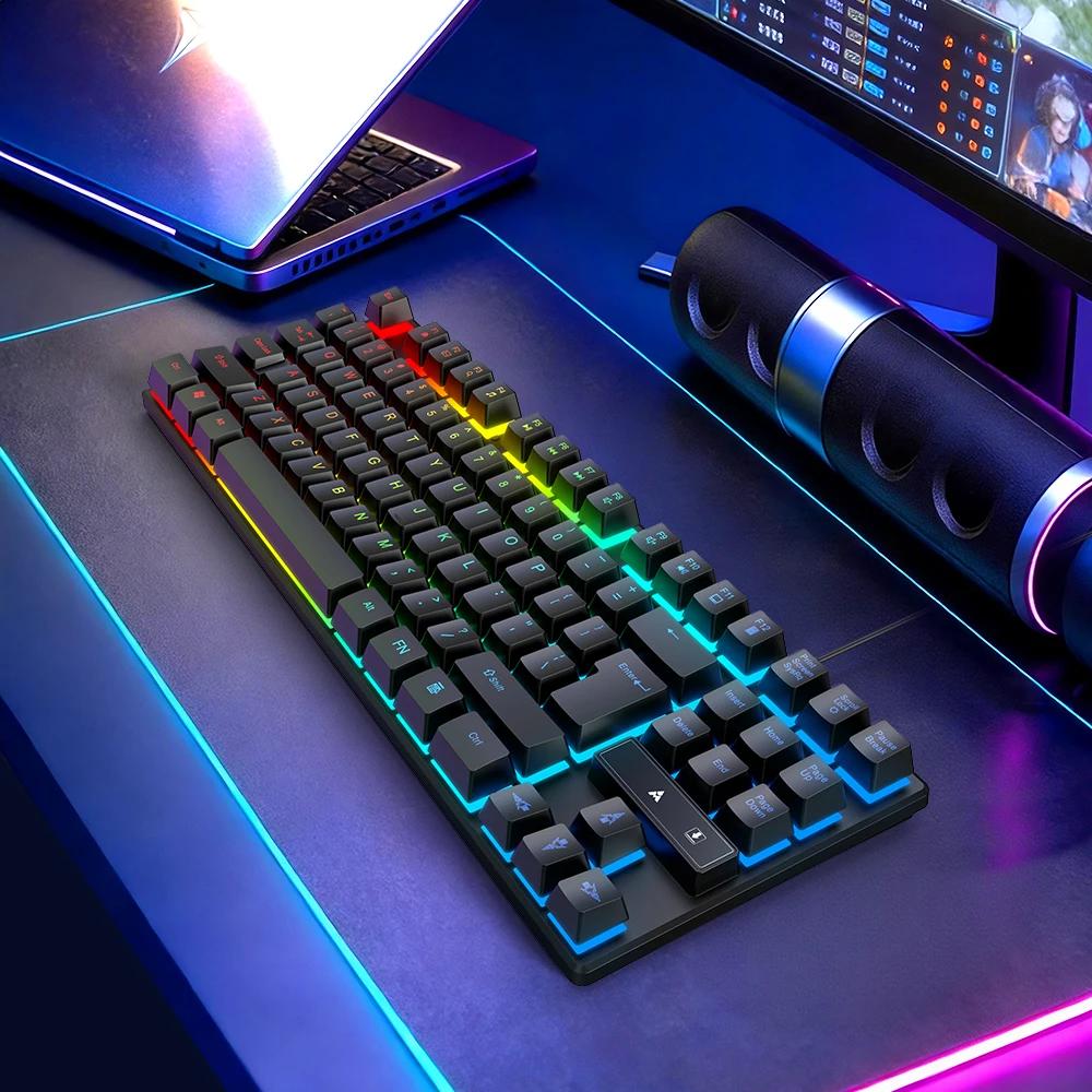 87 Keys TKL Membrane Keyboard - Gaming Keyboard Tkl ulasan dan harga
