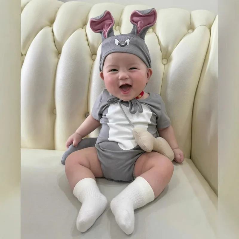 

Детский комбинезон-слип для новорожденных с шапочкой, осенний, из чистого хлопка, для мальчиков и девочек