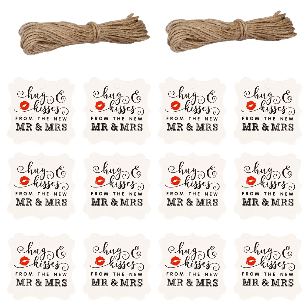

100 Pcs Paper Hang Eco Friendly Gift Labels for Wedding Party Favors Valentine Gifts Clothing Tags Cake Tags Hanging Decor
