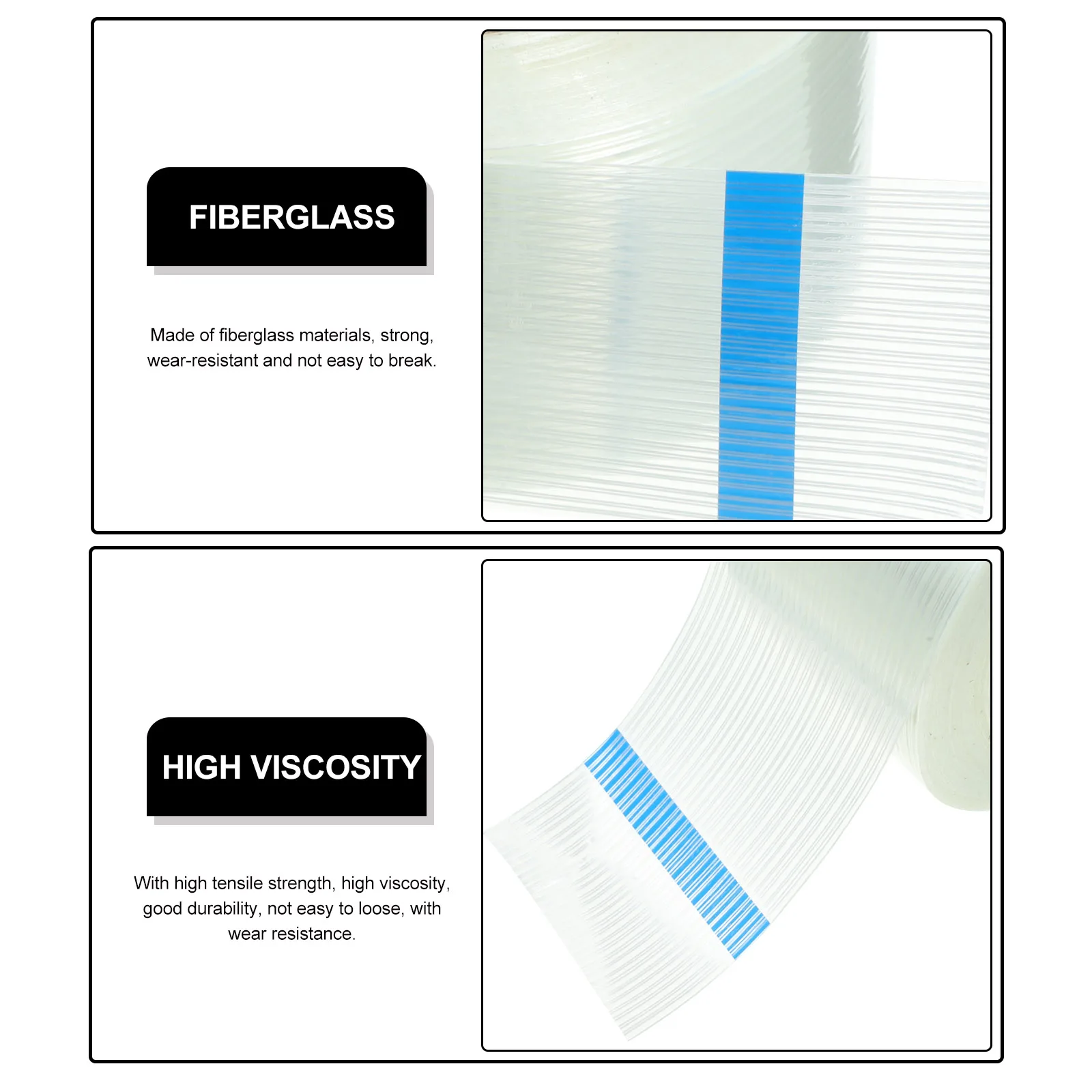 

Waterproof Repair Fiberglass Adhesive Tear Resistant Construction Grade for Boxes Reinforcement