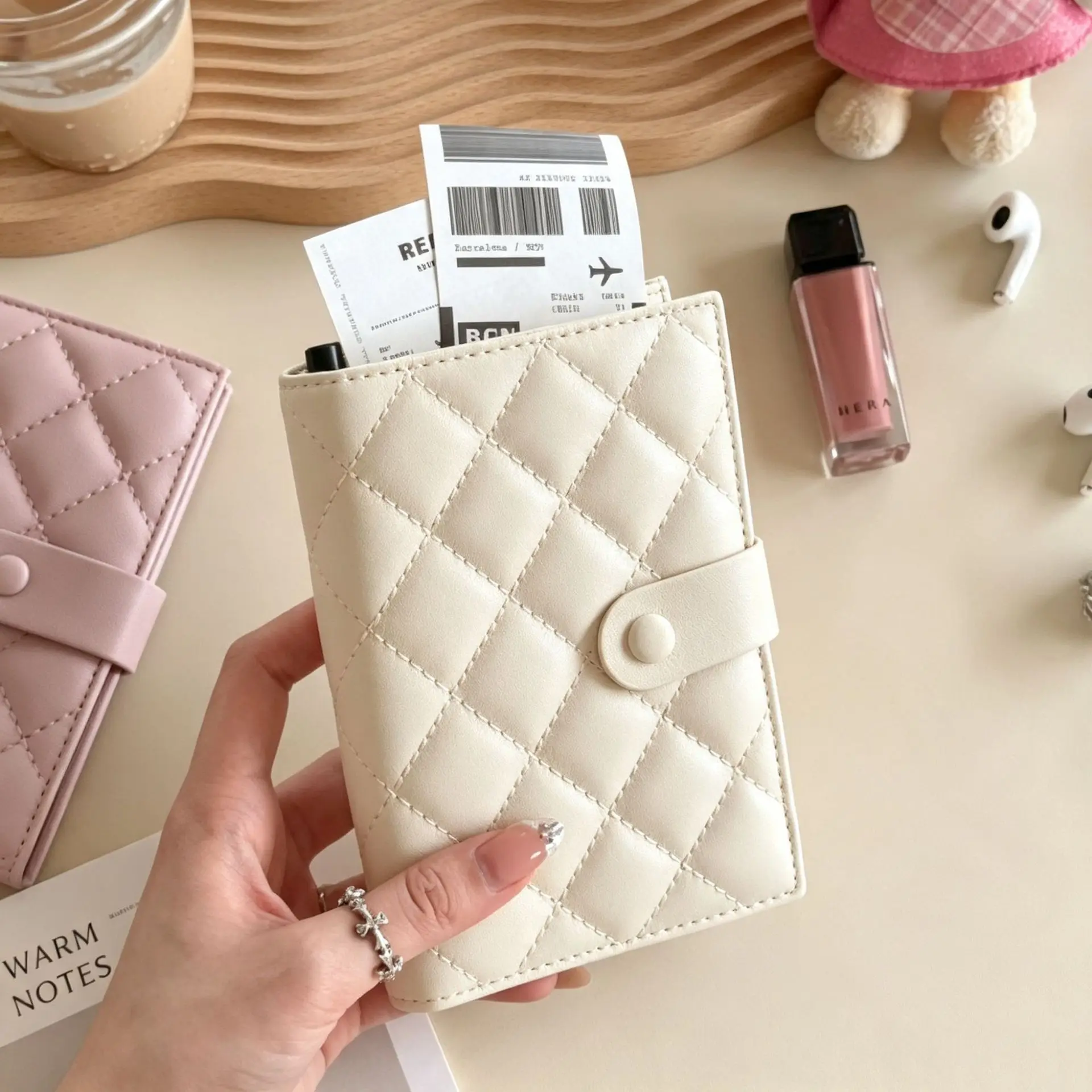 Travel Passport Holder Wallet Organizer RFID Blocking Card Case Boarding Pass Ticket Pouch for Women