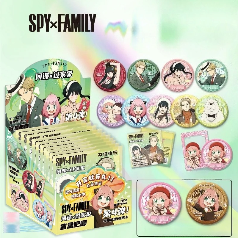 SPY FAMILY Anya Niespodzianka Blind Box Kreatywne Wysokiej Jakości DIY Dwuwymiarowe Peryferia 75mm Bar Badge Student Blind Draw Zabawki