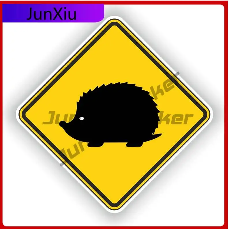

Hedgehog Warning Sticker Funny Cool Unique Bumper Helmet Scratch Cover Exterior Parts Vinyl Decal For Car Truck SUV Window