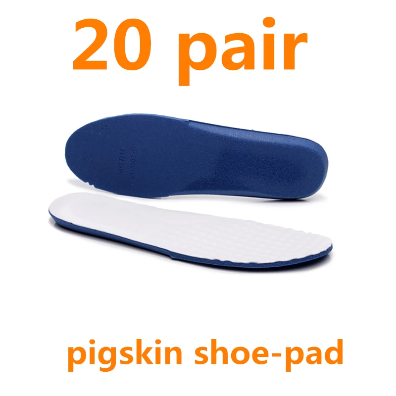 Natural Leather Women's Insole Pigskin Sponge  20pair Cushioned Insole Elastic Wicks Sweat and Deodorizes