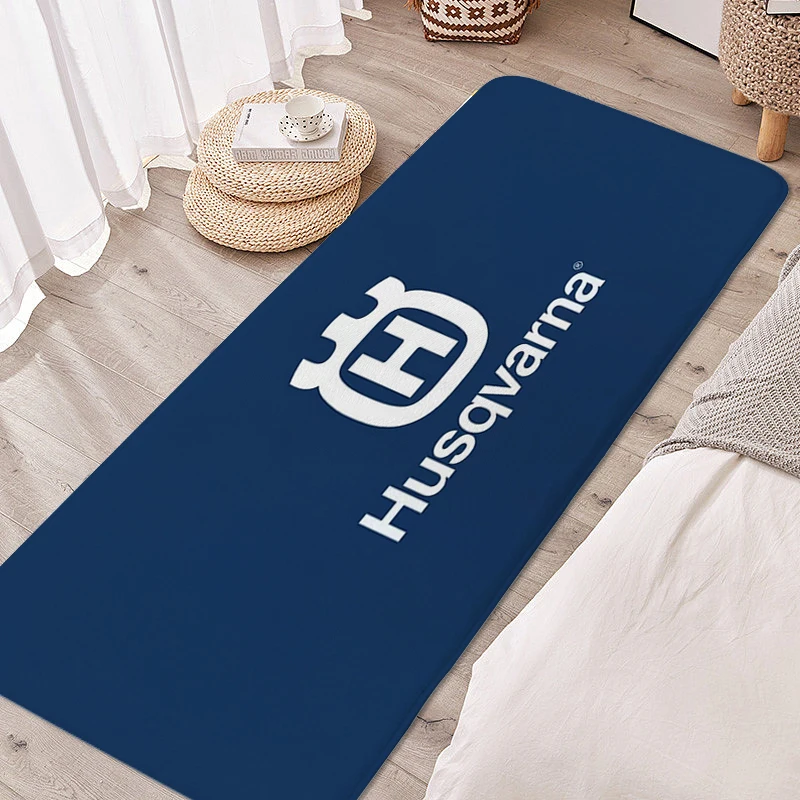 Bedroom Carpet H-Husqvarnas Kitchen Treadmill Rugs Entrance Door Doormat Non Slip Hallway Veranda Floor Custom Bathroom Mat