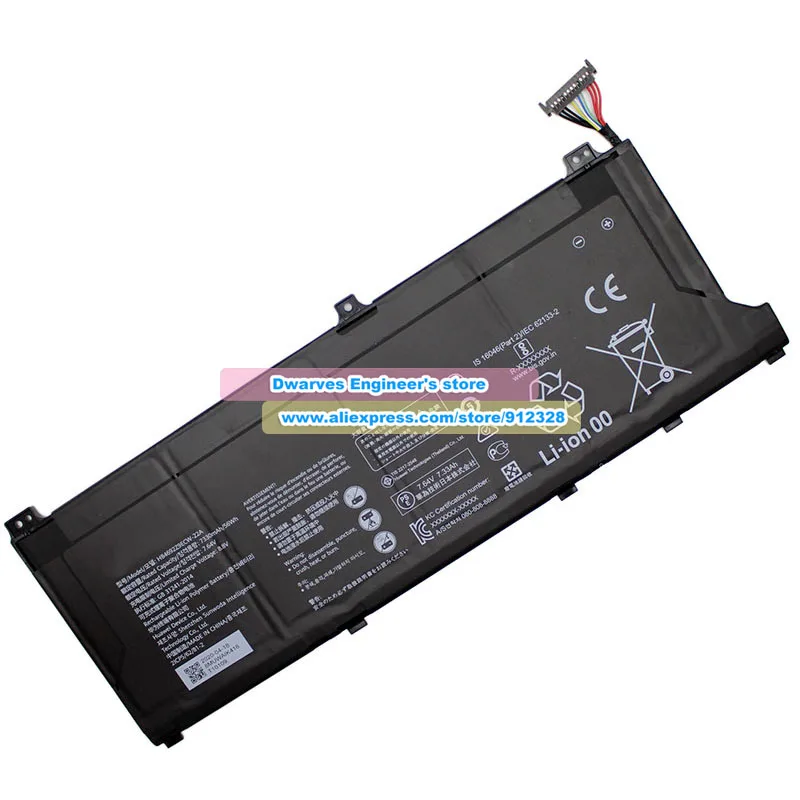 Genuine HB4692Z9ECW-22A Battery 7.64V 7330mAh 56Wh for Huawei Honor Magicbook 14 2020 D14 NBB-WAH9P NBl-WAQ9H Laptop Batteries