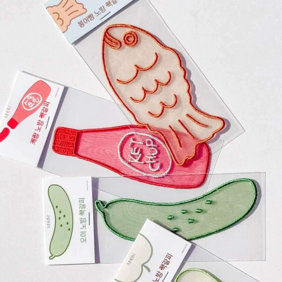 Embroidered Mesh Fruit Cucumber Transparent Embroidery Mesh Surface Decal High Aesthetic Value Handmade Decoration Gift Giving