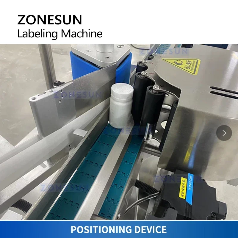 ZONESUN Automatic Label Applicator Wrap Around Labeling Machine High Speed Round Bottle Labeling Equipment ZS-TB140