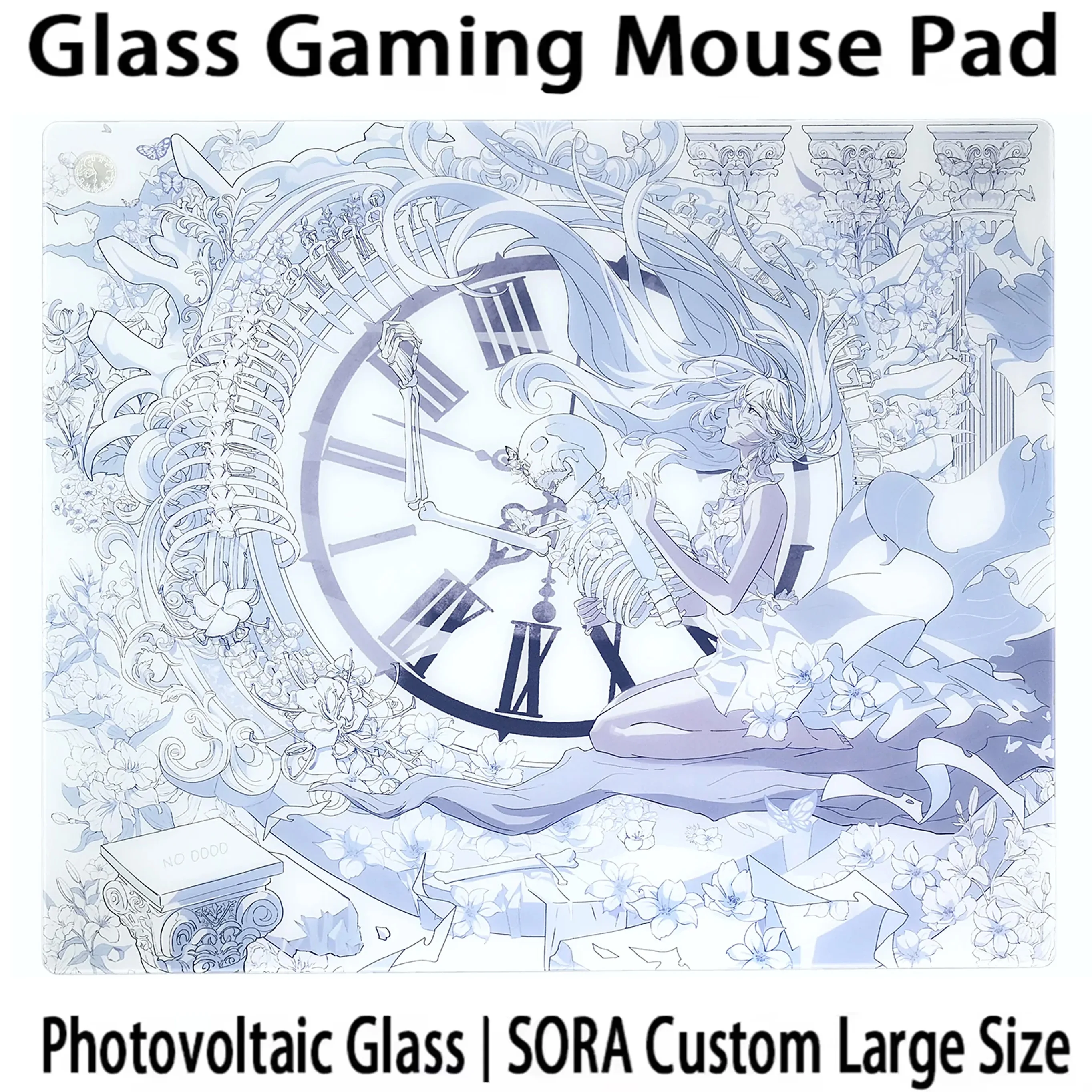 Uncle Panda REMNANT TALE Glass Mouse Pad SORA YUME Frosted Surface Desktop Mat Tempered FPS Custom 45X40CM Office Gaming Mousepa