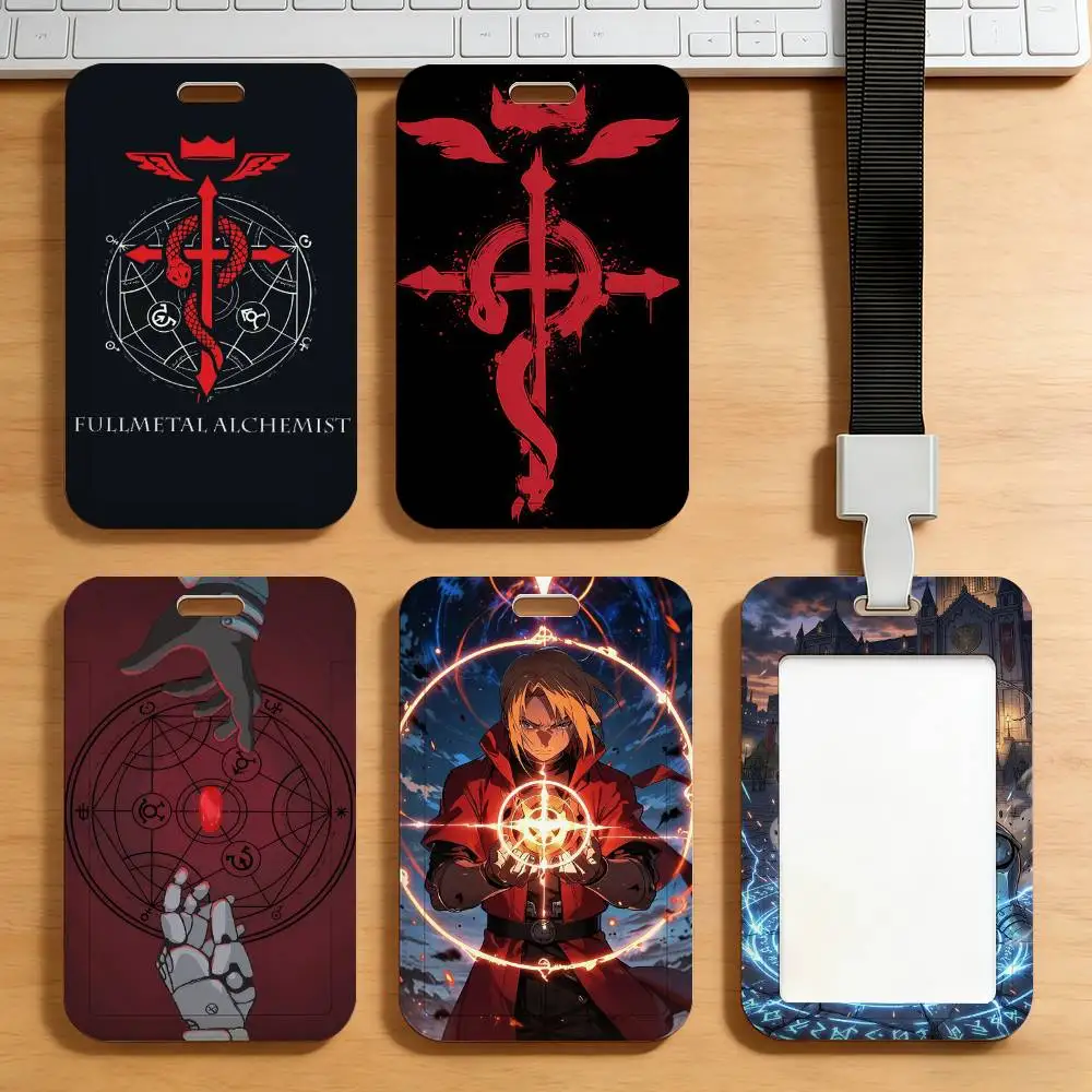 Fullmetal Alchemist  Cover Bag Corporate Business Work Name Badge Holders Uisex Credit Card  Bus Daily Commute ID Holder Case