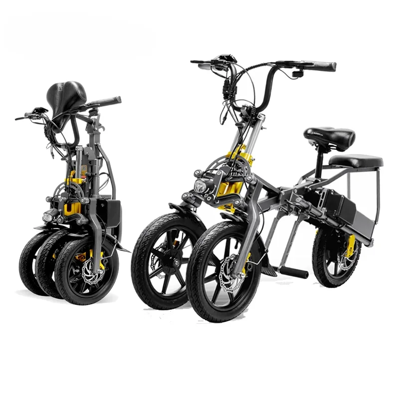 z for New 48v 500w ebike 14-inch portable adult folding mobility electric scooter three wheel