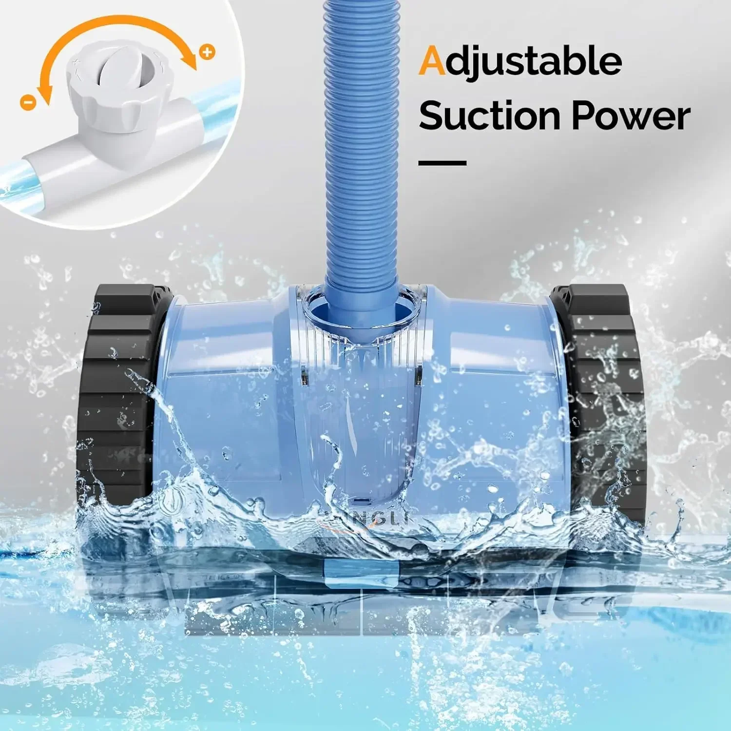 

[New Arrival, Free Shipping!]Vacuum Suction-Side Pool Cleaner Automatic Sweeper for Inground Swimming Pool,Powerful Suction to C