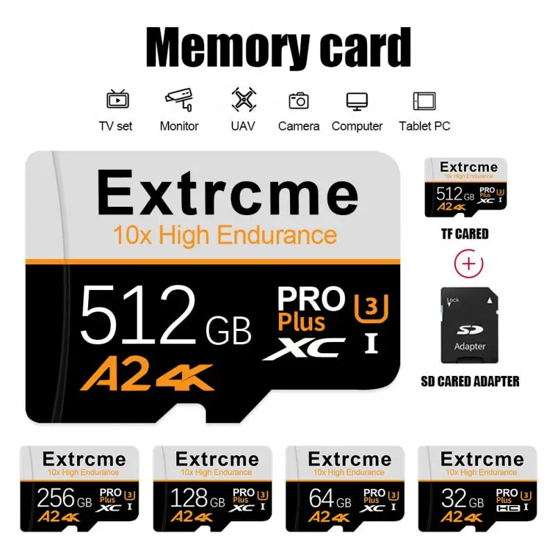 

Высокоскоростная Micro SD 128 ГБ 100% новая оригинальная карта Micro SD 512 ГБ Micro TF флэш-карта для телефона Компьютерная камера Бесплатная доставка