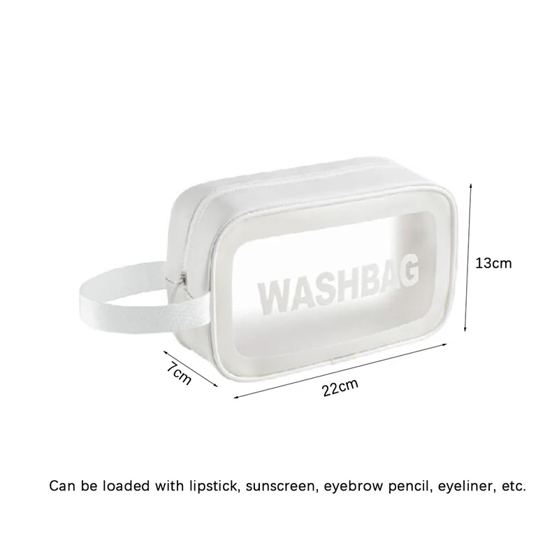 Large Capacity S/M Women Single Layer Travel Storage Bag PU Waterproof Wash Bag Multi-Functional Bath Cosmetic Bags
