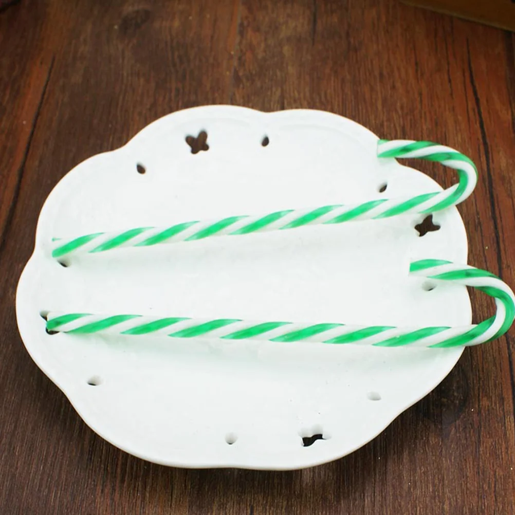 

30Pcs Christmas Crutch Hanging Pendants 15cm Plastic Decorative Props for Tree Home Garden Yard Christmas Party Decorations