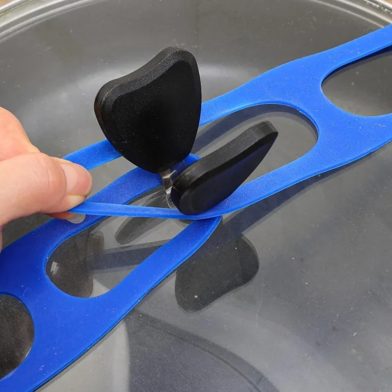 Universal Elastic Band Lid Straps Reusable Lunch Box Fixed Strap Pot Lid Holder Bundling Strap Kitchen Tableware Storage Tools gallery 3