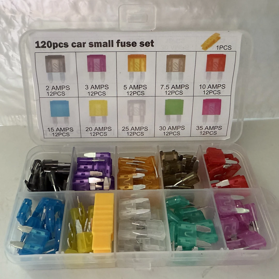 Fuse boxes Car Fuse Assortment Set Profile Middle Size Blade Type Fuse Auto Car Truck 2-35A Fuse with Box Clip 60/306Pcs