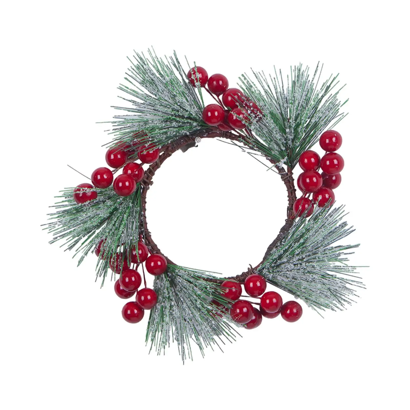 Pillar Candle Wreath 9'' Christmas Candle Ring for Festival Cafe Dining Room