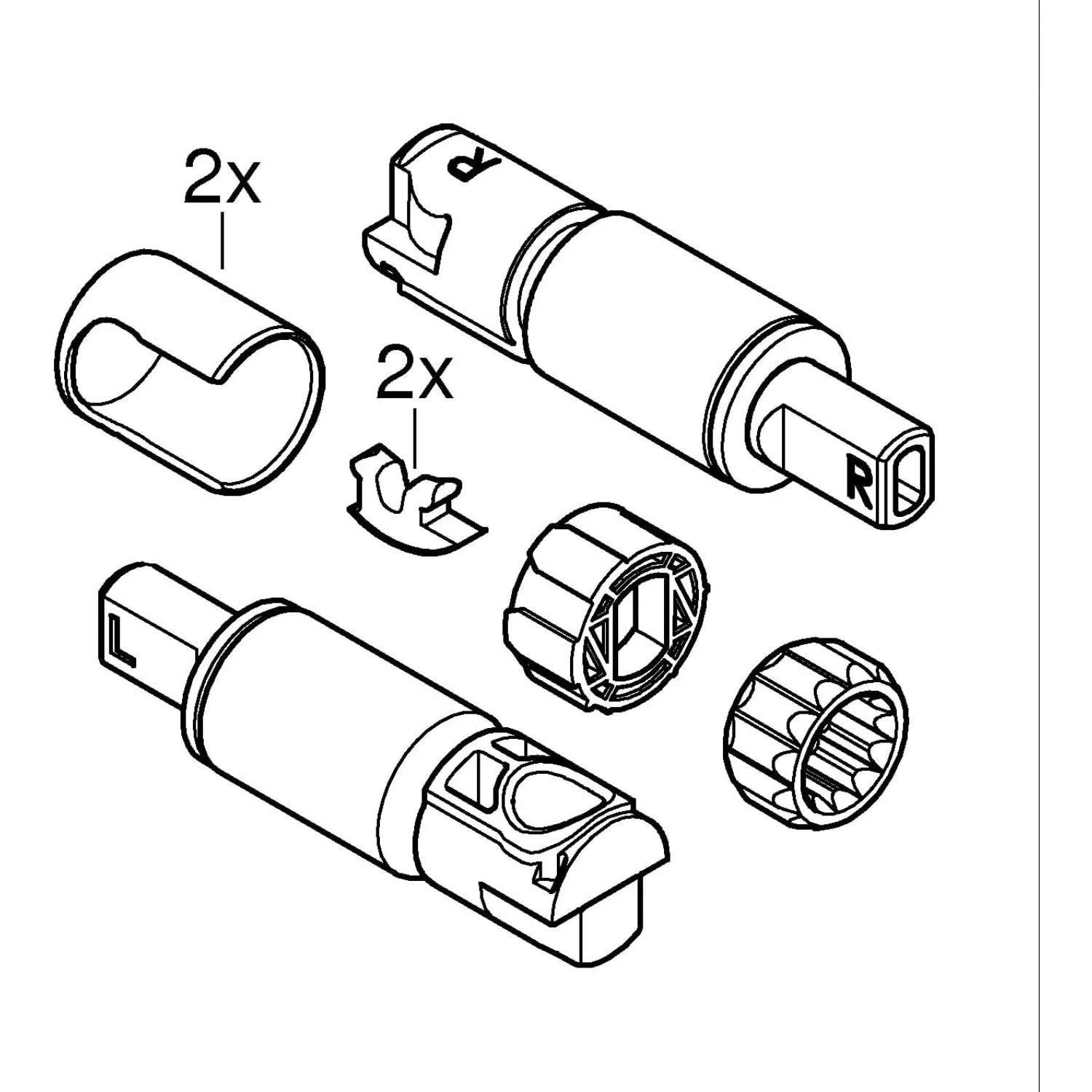 Soft Close Toilet Damper Compatible with GROHE 49535000 20mm Fit for 39 Series Euro Cube Ceramic Seat