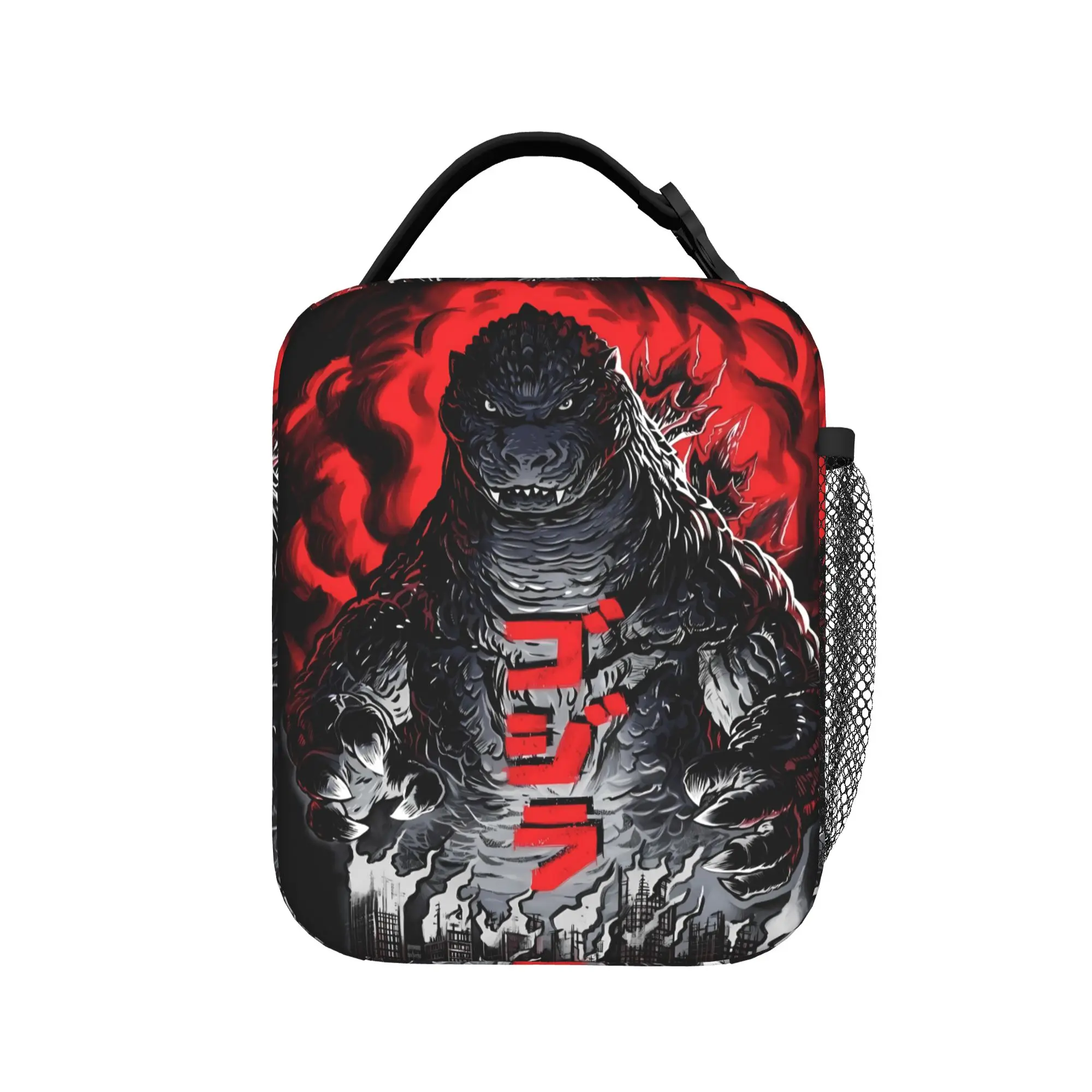 Godzillaed 3D Printed Lunch Bag For Child  Outdoor Picnic Graphic Lunch Box Kawaii Oxford Thermal Lunch Bags