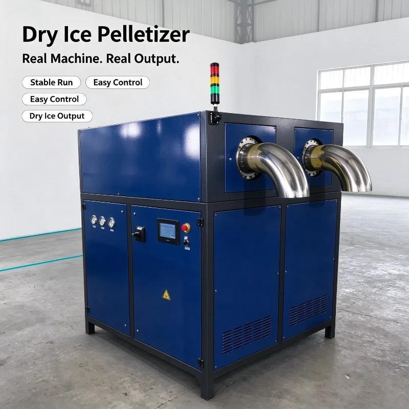 3mm Dry Ice Pelletizer Machine 50kg/h Automatic CO2 Dry Ice Granulator Complete Dry Ice Pellet Making Machine for Blasting