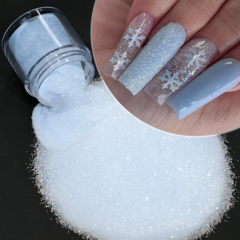 7g*6Jars/Set Acrylic Nail Art Glitter Dipping Powder Pink/Blue/White Crystal Chrome Pigment For Salon Sparkly DIY Manicure Dust